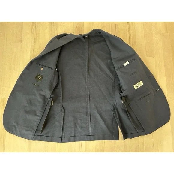 J CREW Ludlow Blue Linen Cotton Blend Blazer Sportcoat Sz 36s Slim - Picture 5 of 12